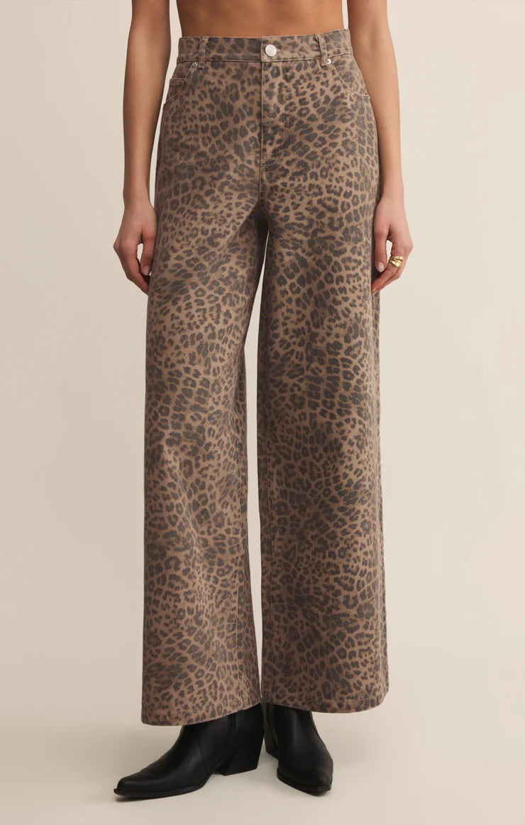 Marli Denim Leopard Pant | Z SUPPLY