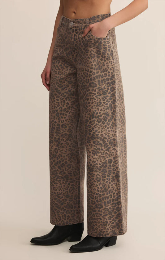 Marli Denim Leopard Pant | Z SUPPLY