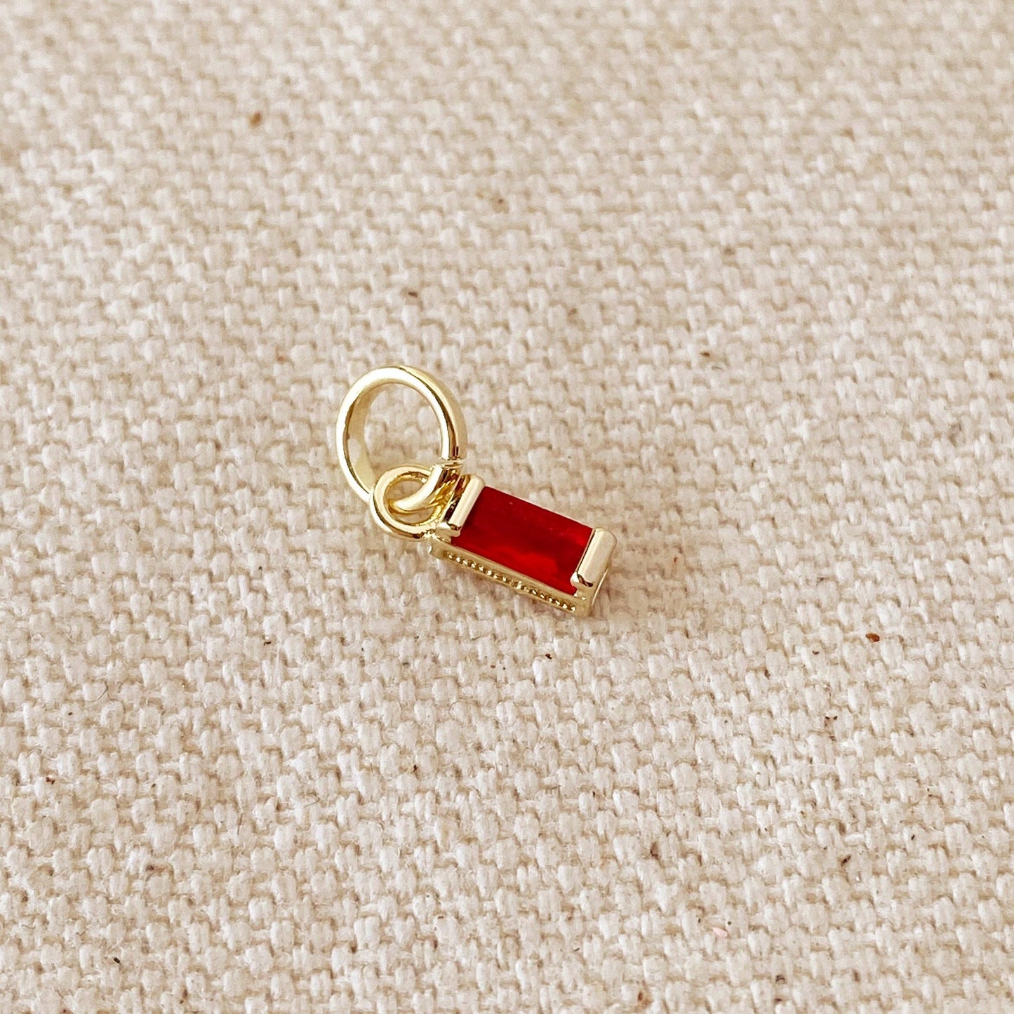 Baguette Birthstone Charm