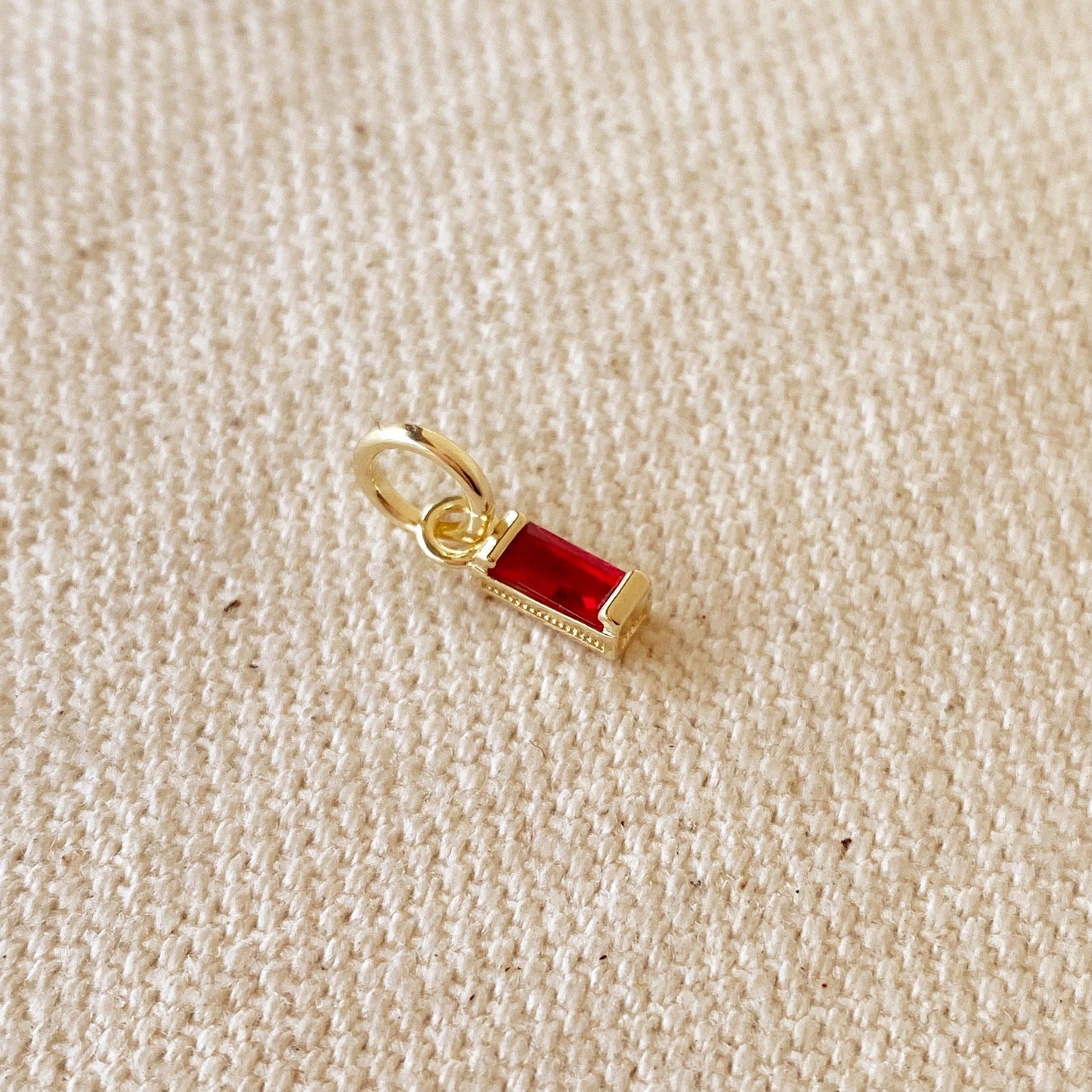 Baguette Birthstone Charm