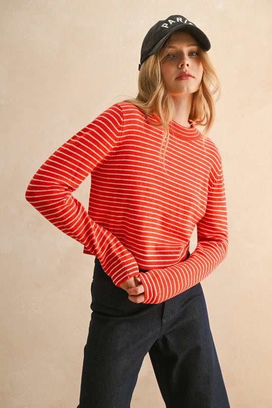 Felicia Sweater Stripe Top