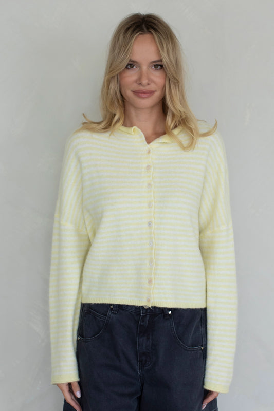 Stripe Butter Piper Cardigan