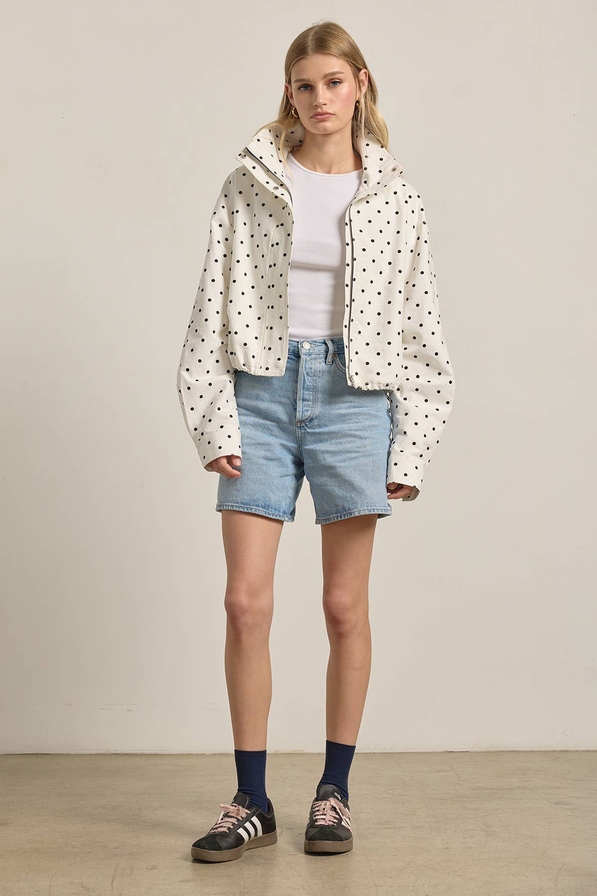 Polka Dot Jacket in White