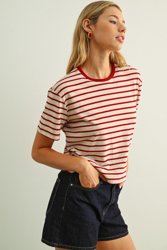 Essential Red Stripe Tee