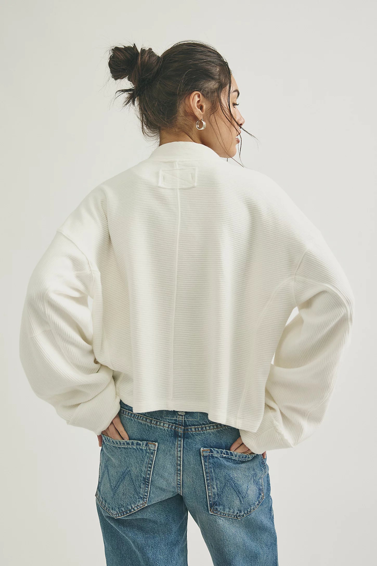 Celeste Quarter Zip in Clean Ivory