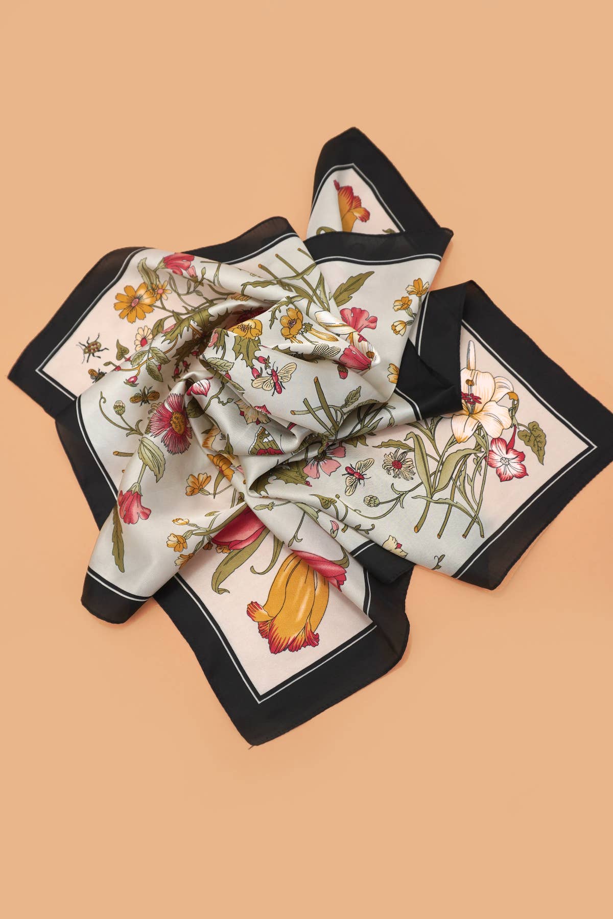 Floral Scarf in White