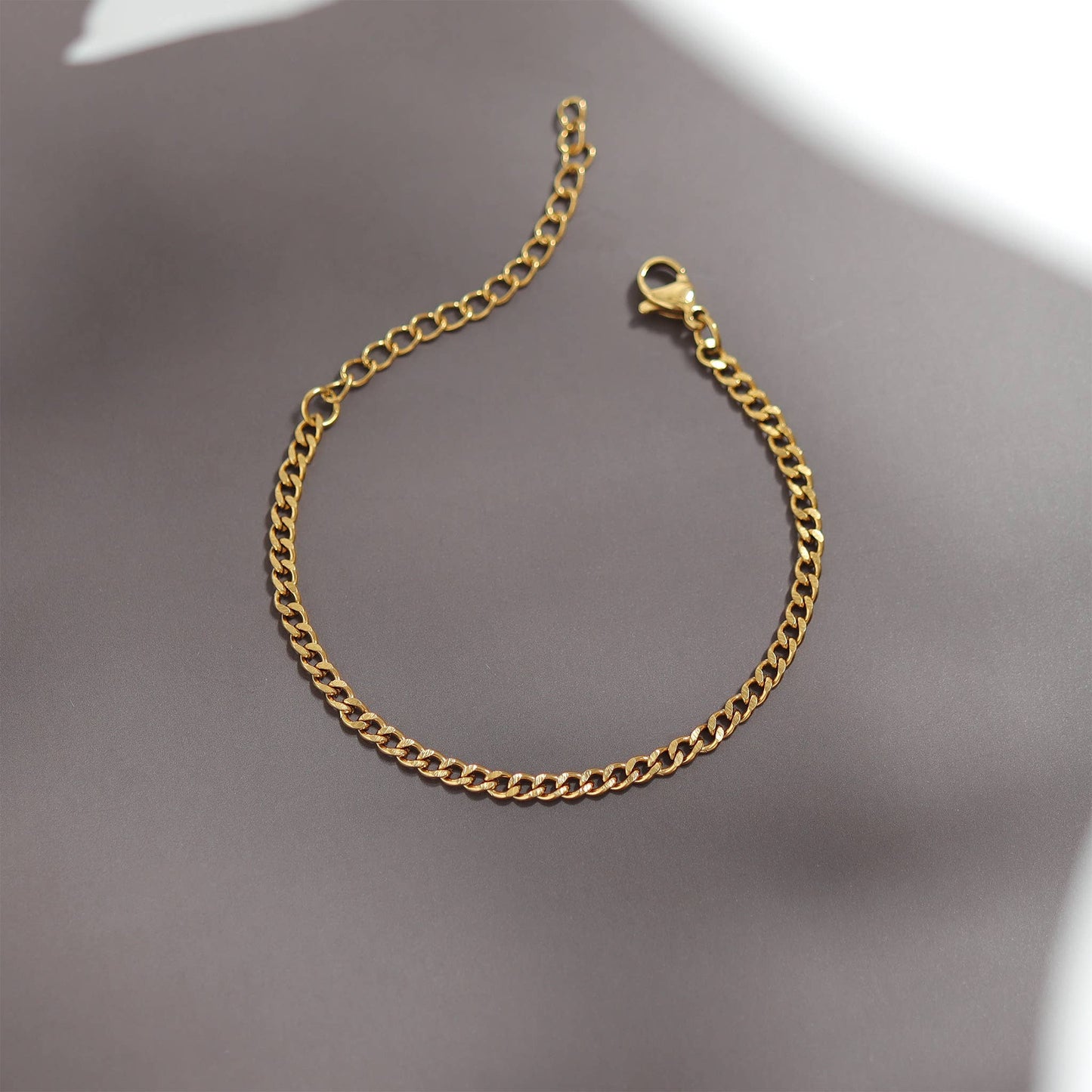 Diamond Cut Curb Chain Bracelet