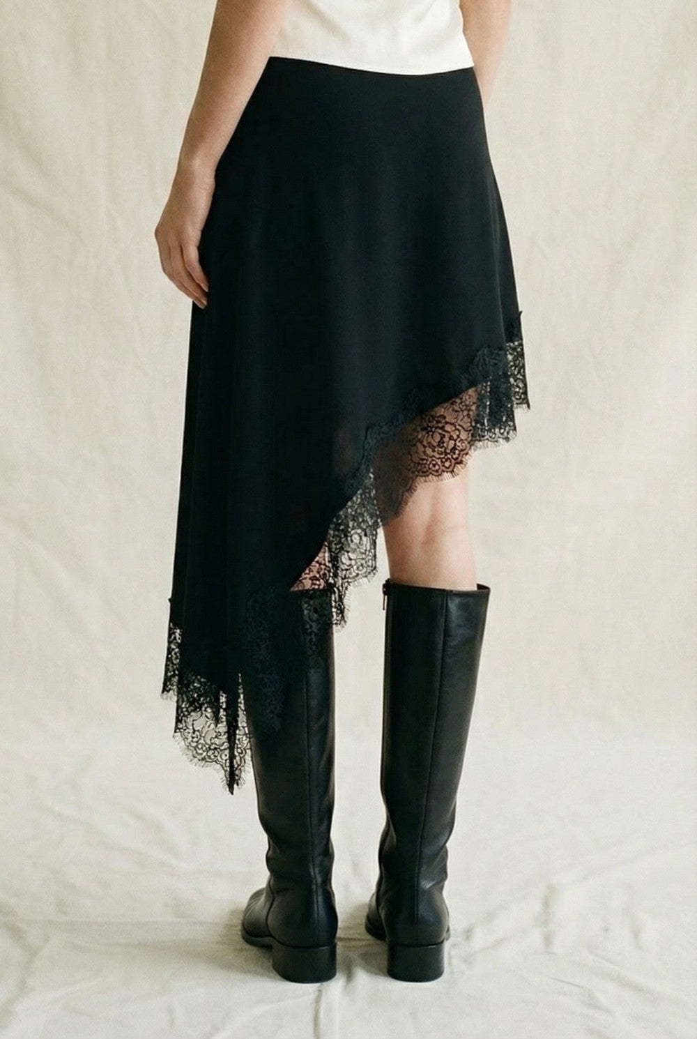Asymmetrical Lace Skirt