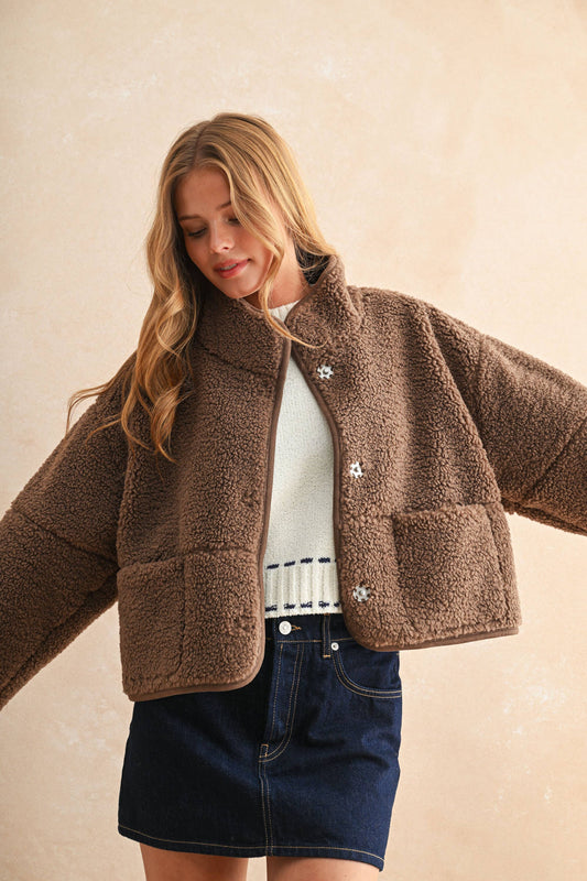 Reversible Suede/Sherpa Jacket