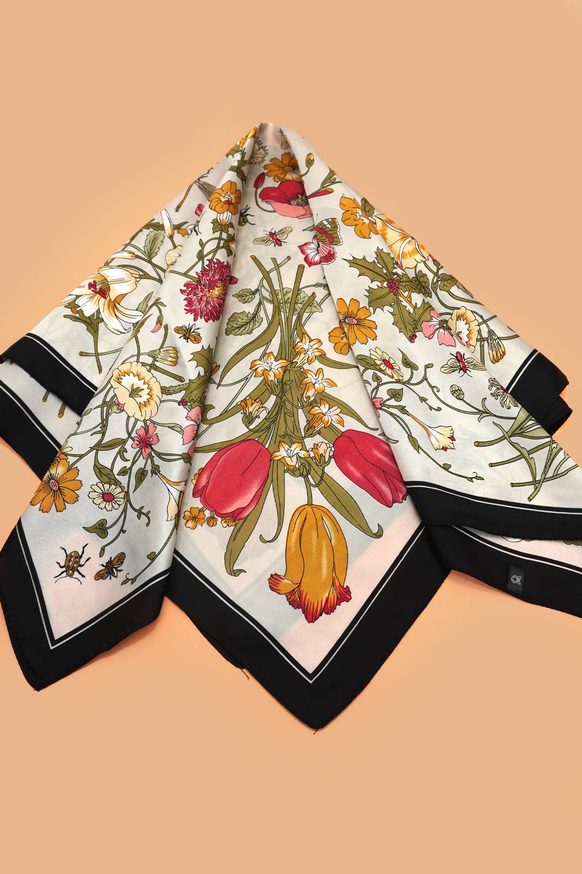 Floral Scarf in White
