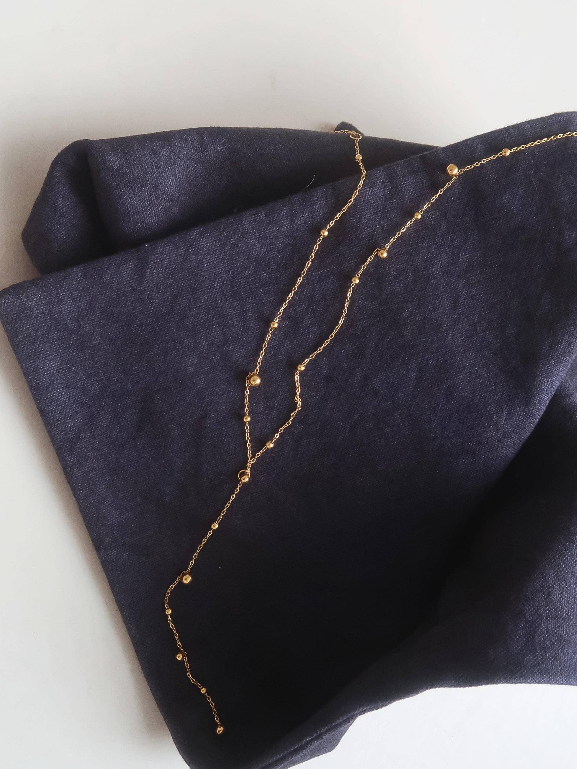 Beaded Y Lariat Necklace