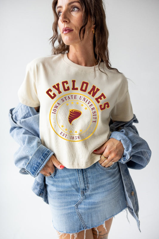 Iowa State Sayler Star Heavyweight Crop Tee