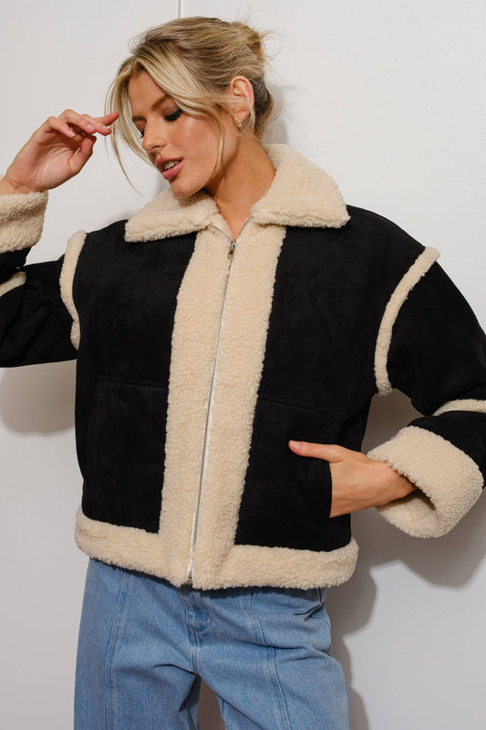 Holly Suede Shearling Jacket