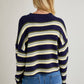 Navy Multi Stripe Cardigan