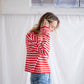 Piper Cardigan Pink/Red Stripe