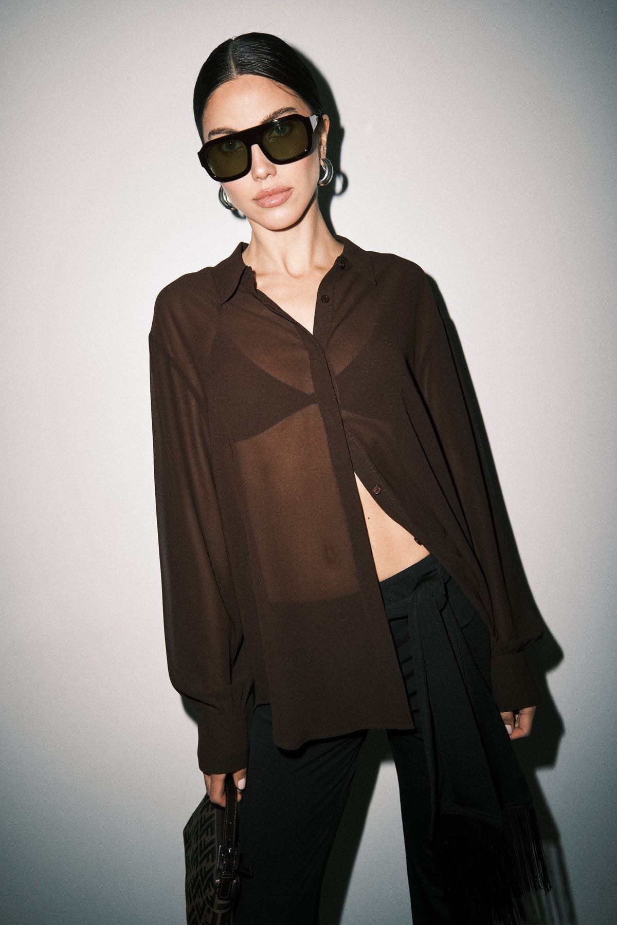 Miranda Sheer Button Up