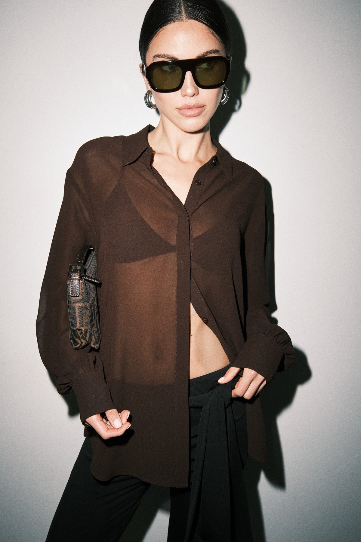 Miranda Sheer Button Up