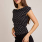 Billie Polka Dot Off Shoulder Top