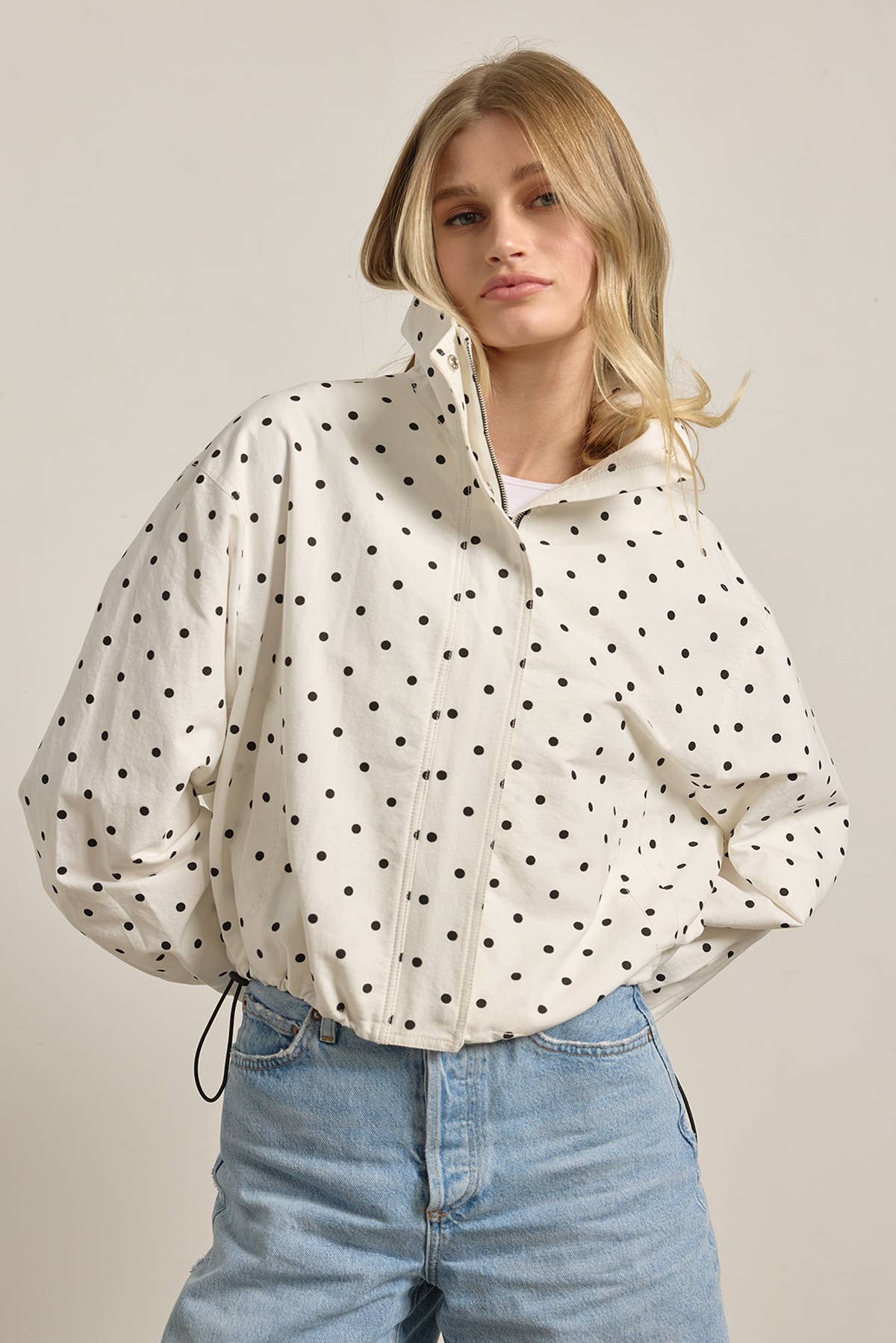 Polka Dot Jacket in White