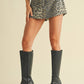 Jade Leopard Mini Skirt