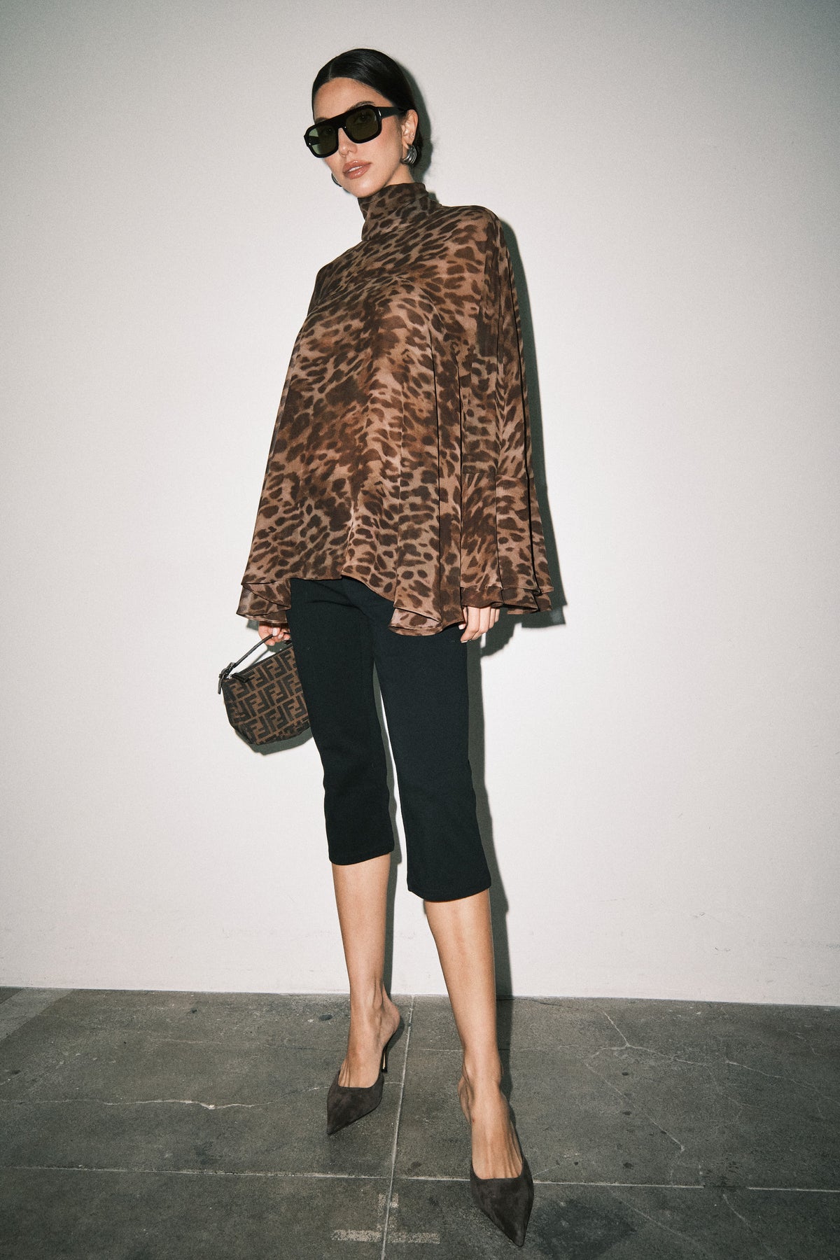 Linda Sheer Leopard Pancho