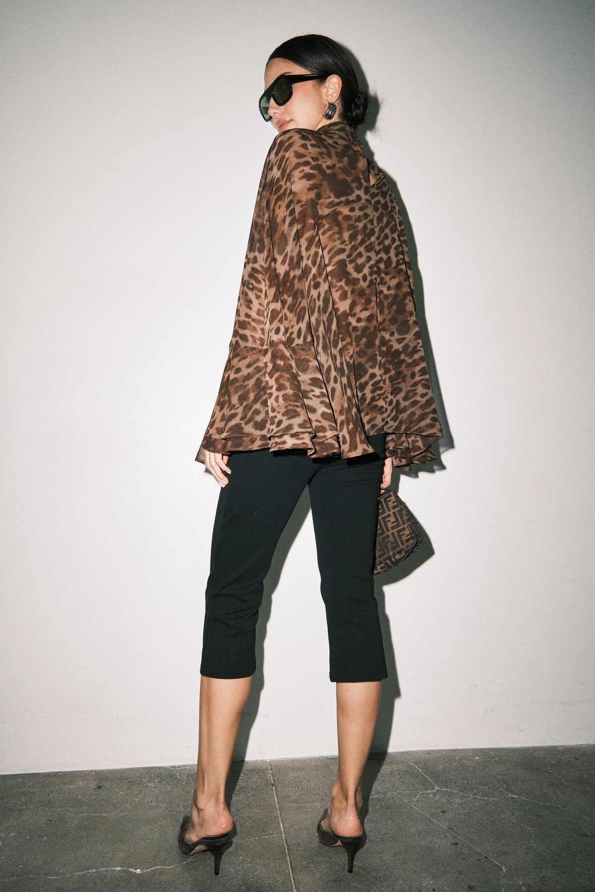 Linda Sheer Leopard Pancho