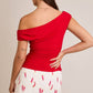 Off Shoulder Rib Top