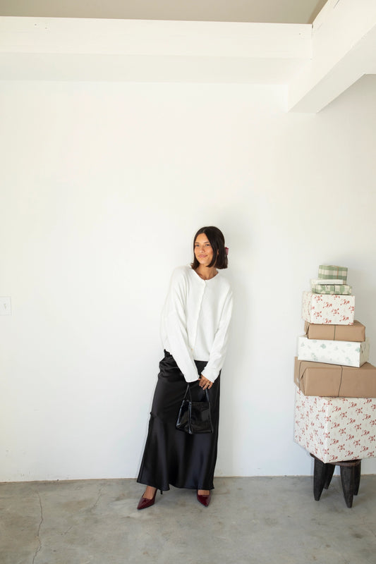 Piper Cardigan in Snow