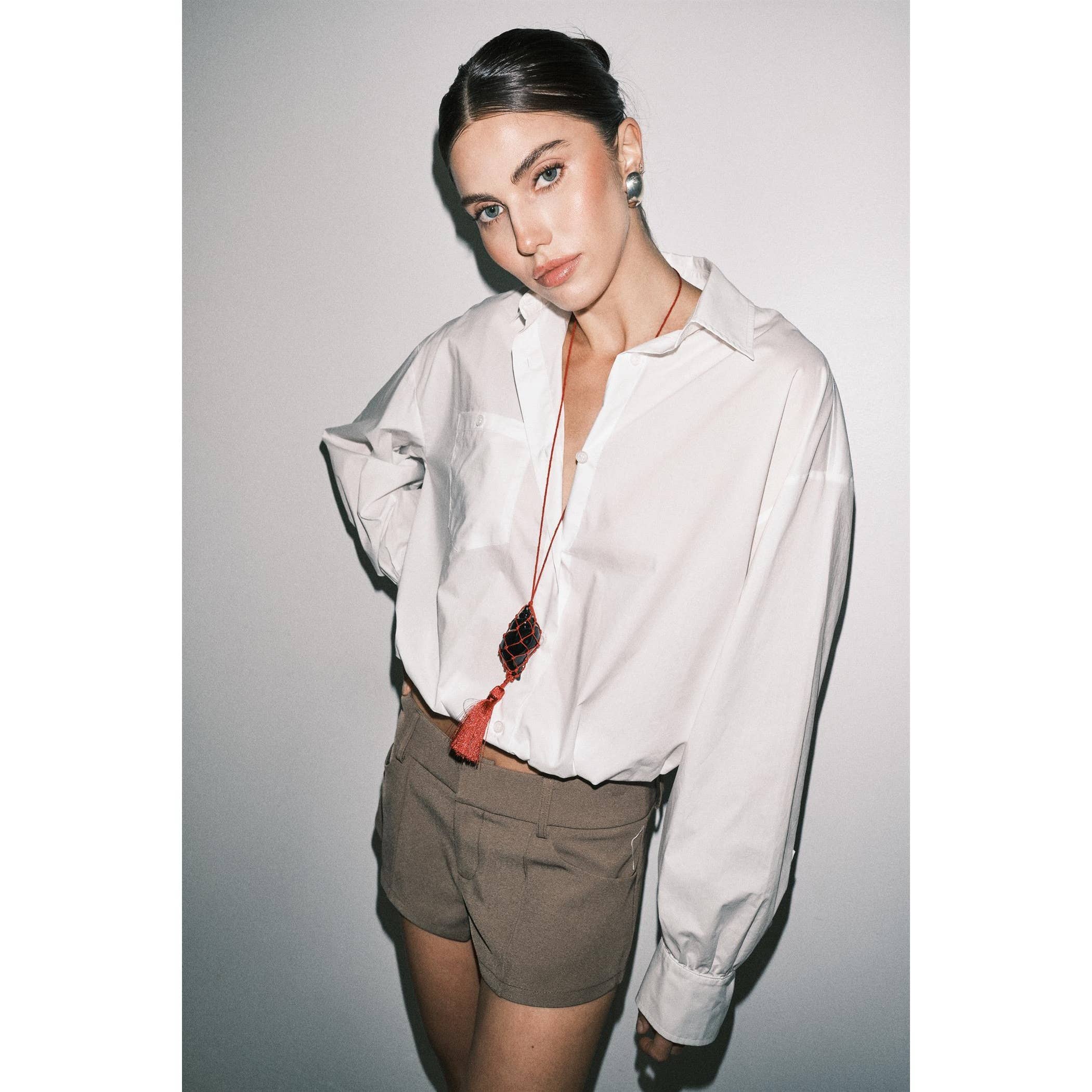 Carlotta Button-Down Shirt in White