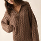 Reagan Sweater Dress in Espresso