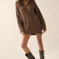 Reagan Sweater Dress in Espresso