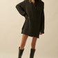 Reagan Sweater Dress in Charcoal