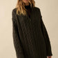 Reagan Sweater Dress in Charcoal