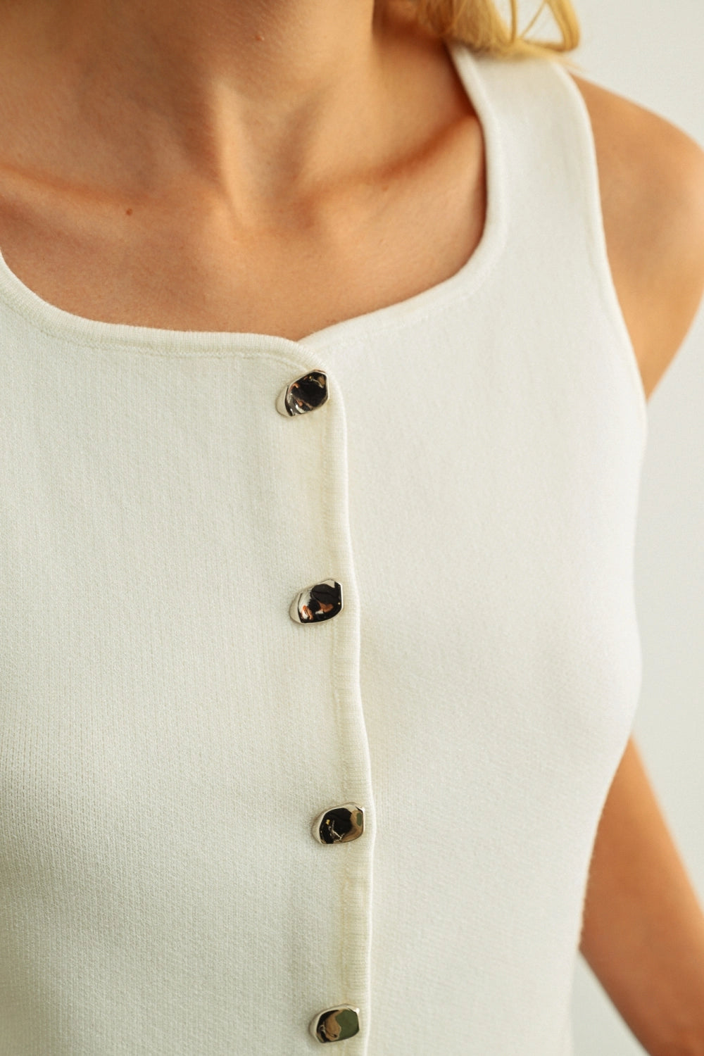 Macy Knitted Button Top