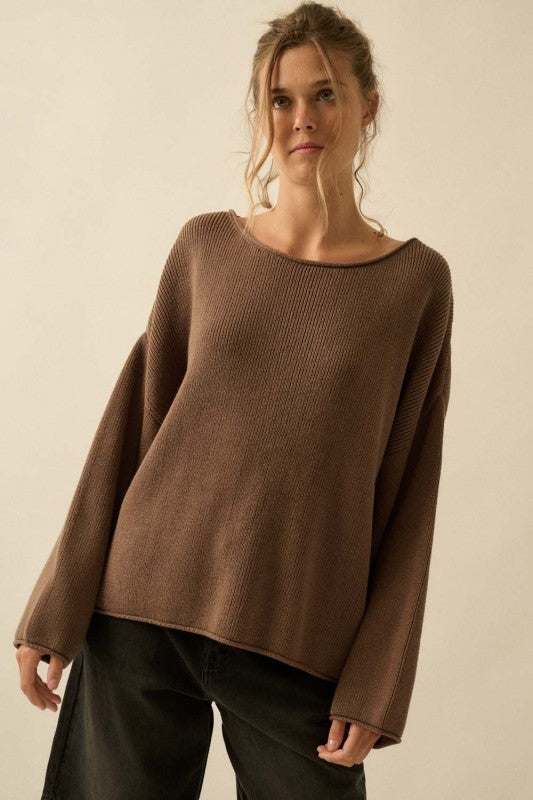 Belinda Oversized Sweater in Brown