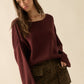 Belinda Oversized Sweater in Plum