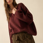Belinda Oversized Sweater in Plum