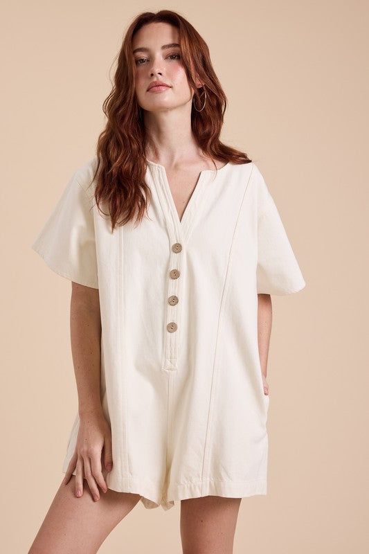 Miranda Romper in Ecru