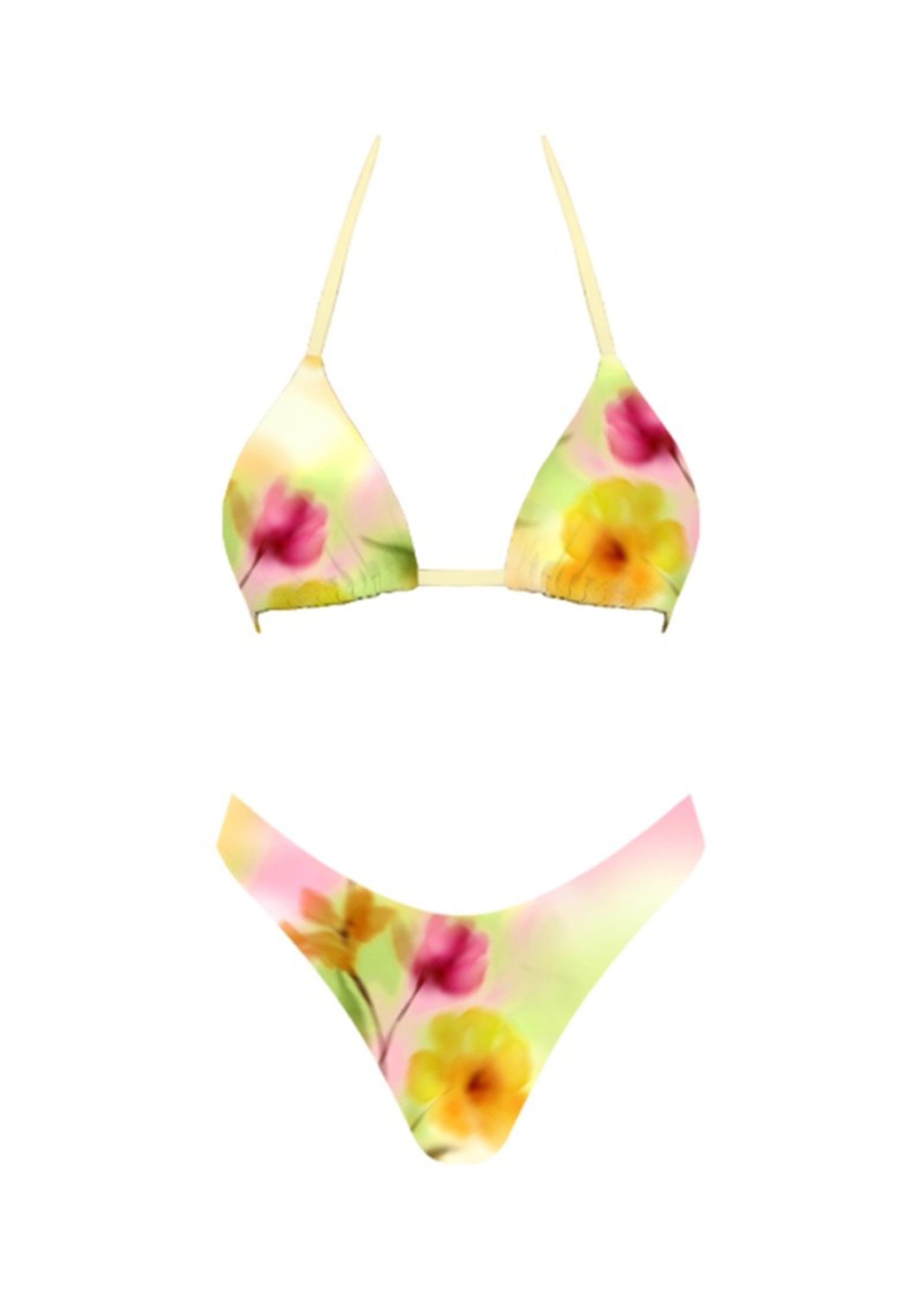 Floral Sunset Bikini Top