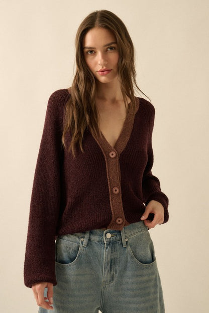 Kendall Cardigan in Burgundy