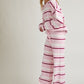 Heidi Pink Stripe Sweater