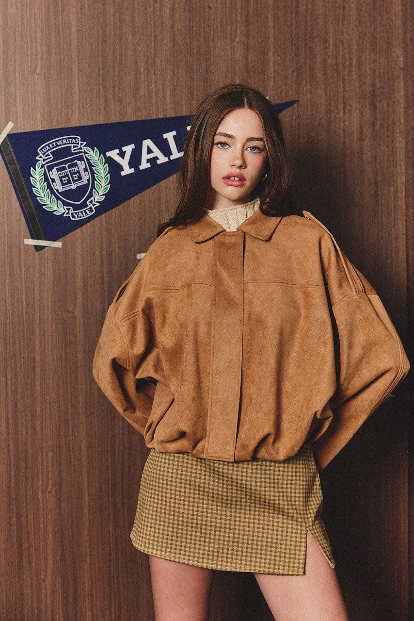 Kassidy Suede Bomber Jacket