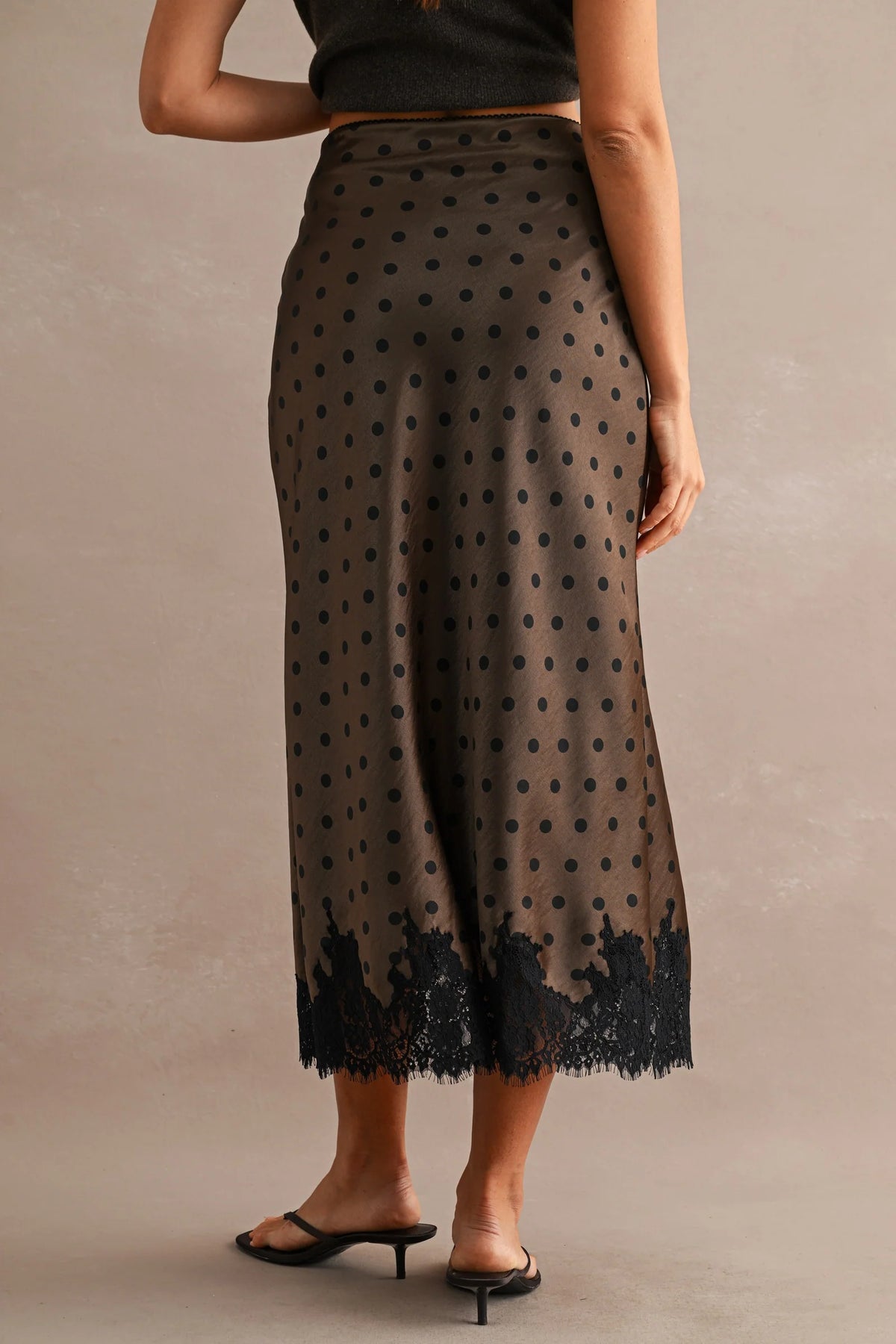 Brielle Polka Dot Midi Skirt