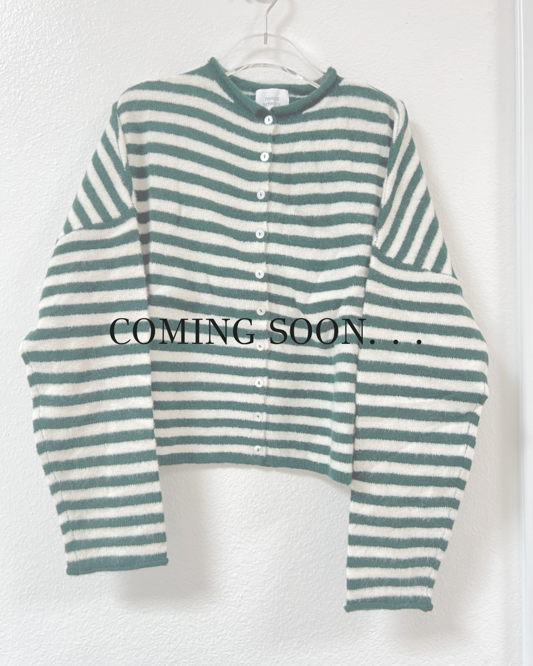 Striped Piper Cardigan in Forest