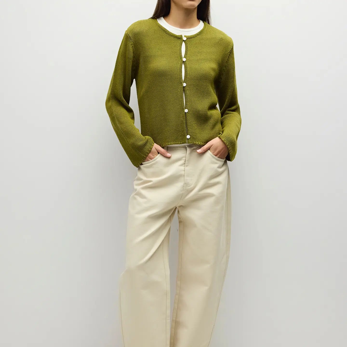 Morgan Cardigan in Moss