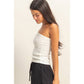 Steph One Shoulder Cami in White