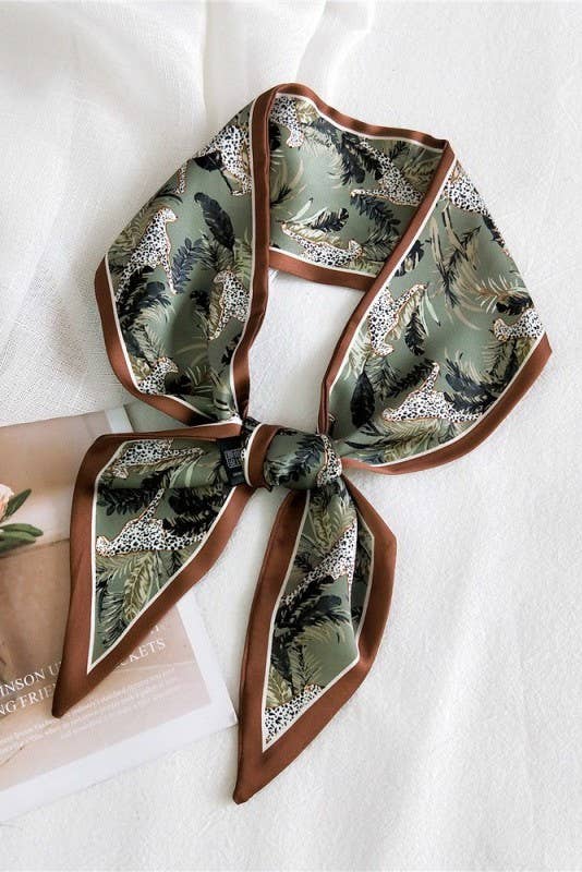 Leopard Garden Twill Scarf