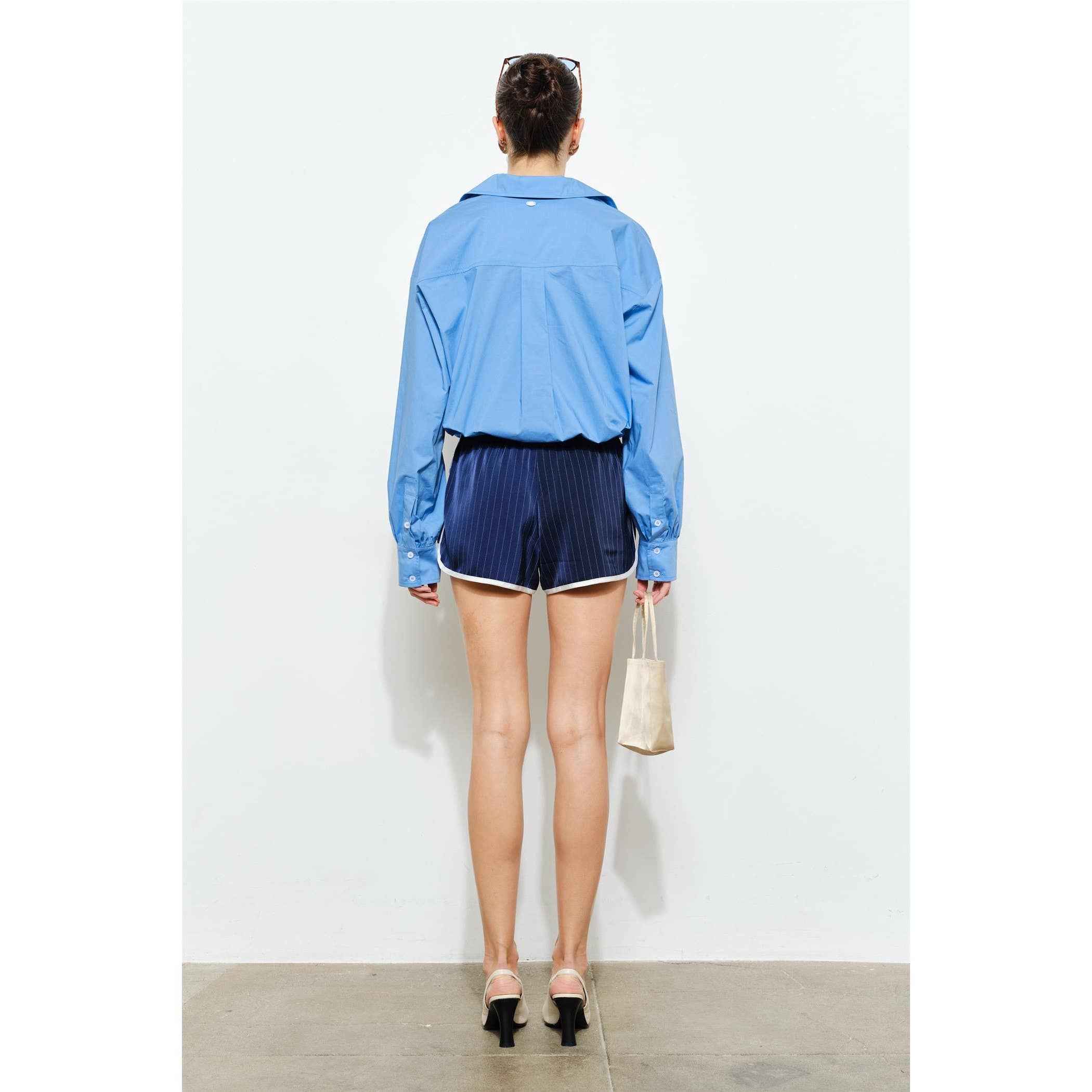 Carlotta Button-Down Shirt in Blue