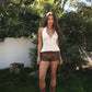 Alana Chiffon Halter Top in Champagne