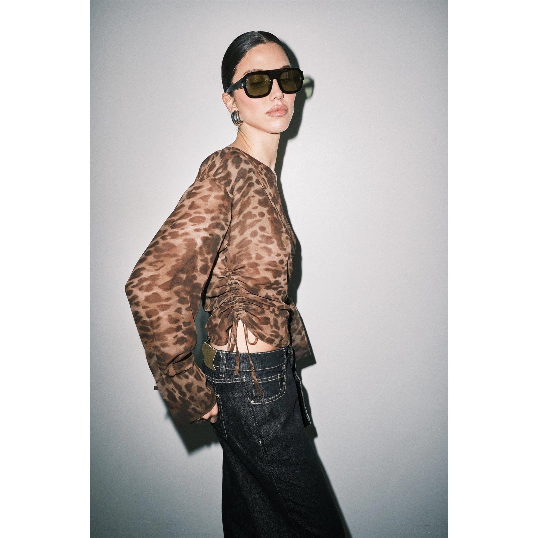 Linda Sheer Leopard Top